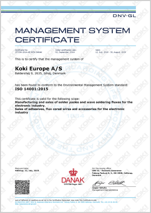 ISO 14001 KOKI Europe A/S