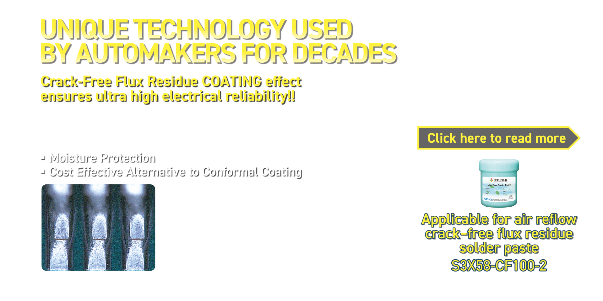 S3X58-CF100-2,Applicable for air reflow – crack free flux residue solder paste
